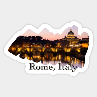 Rome, Italy: The Romantic City at Night Sticker